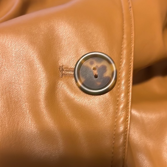 NWT! Ava & Viv faux leather belted trench coat - Picture 5 of 7